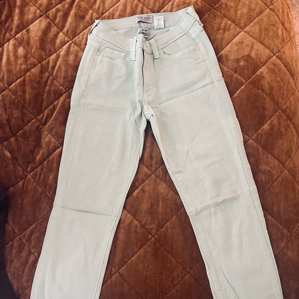 Judy Blue l Mint skinny jeans